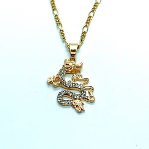 London Swag Collection - Dragon Necklace iced-out